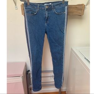 Zara Denim Jeans Side Stripe